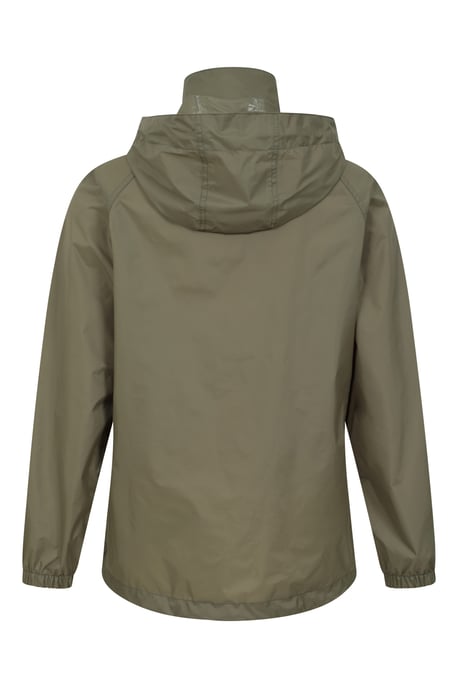 'Pakka' Women's Packable Jacket Waterproof Breathable Adjustable Hood Rain Coat Khaki - Image 3