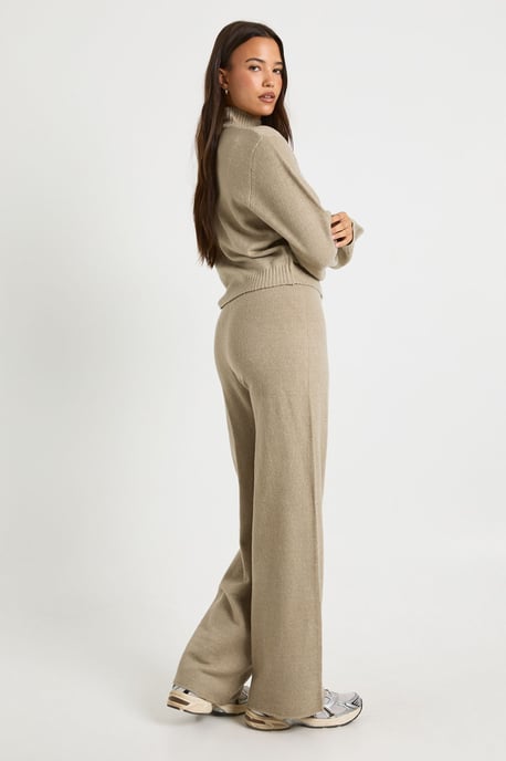 Super Soft Knitted Crop Jumper and Wide Leg Trouser Co-Ord - Image 2