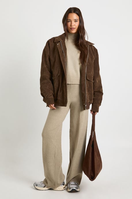 Super Soft Knitted Crop Jumper and Wide Leg Trouser Co-Ord - Image 3