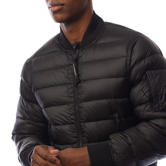Men's C.P. Company D.D. Shell Bomber Down Jacket in Black - Image 3