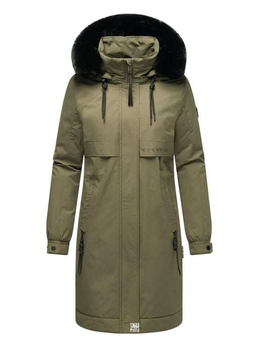 Navahoo Kaltwetterretter dames winterparka met imitatiebontkraag - Image 2