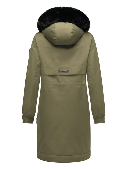 Navahoo Kaltwetterretter dames winterparka met imitatiebontkraag - Image 5
