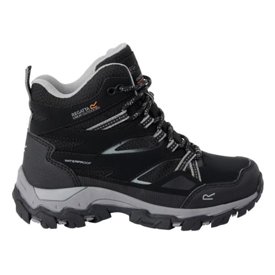 Regatta Kinder/Kinder Holcombe III Wandelschoenen (Zwart/Donker Staal) - Image 1