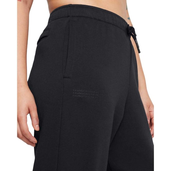 Under Armour Dames Woordmerk Fleece Icon Oversized Joggingbroek (Zwart) - Image 3
