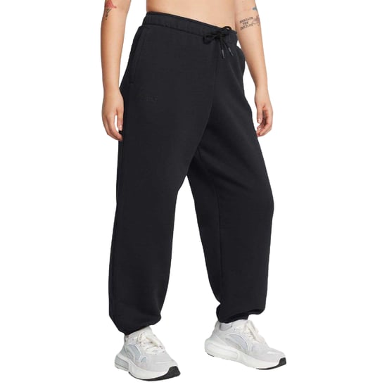 Under Armour Dames Woordmerk Fleece Icon Oversized Joggingbroek (Zwart) - Image 4