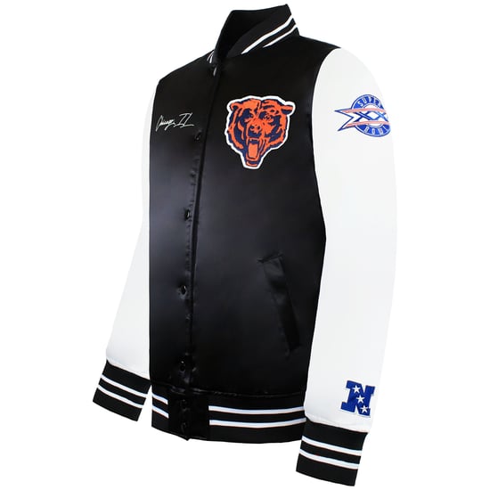 Mitchell & Ness NFL Chicago Bears Mens Satin Bomber Jacket - Image 3