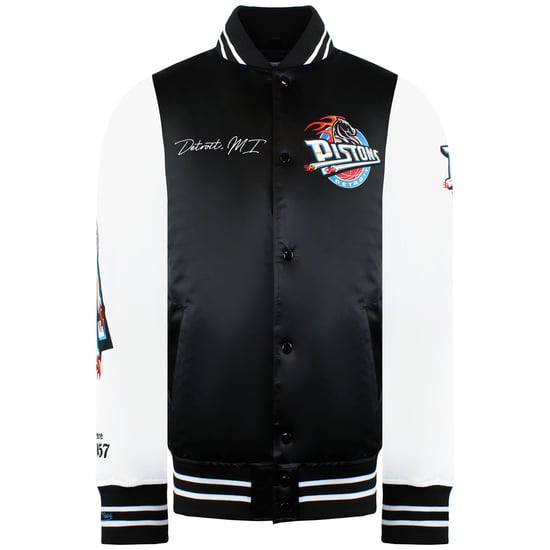 Mitchell & Ness NBA Detroit Pistons Mens Satin Bomber Jacket - Image 1