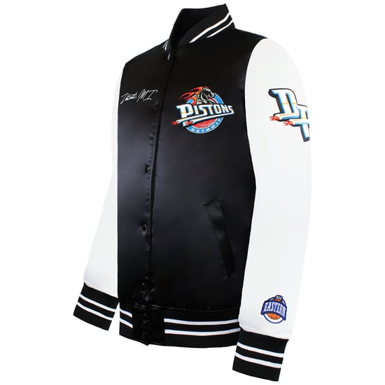 Mitchell & Ness NBA Detroit Pistons Mens Satin Bomber Jacket - Image 3