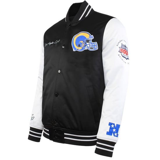 Mitchell & Ness NFL Los Angeles Rams Mens Satin Bomber Jacket - Image 3