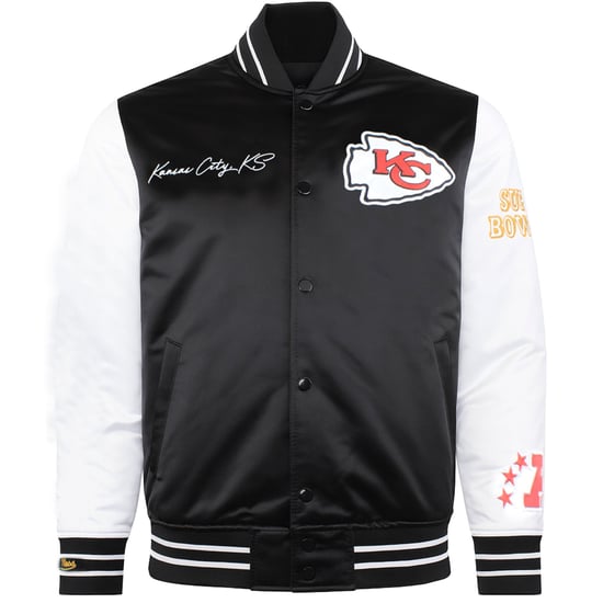 Mitchell & Ness NFL Kansas City Chiefs Mens Satin Bomber Jacket - Image 1
