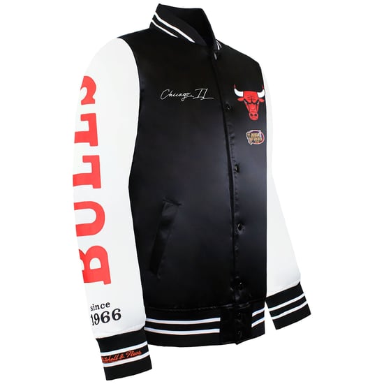 Mitchell & Ness NBA Chicago Bulls Mens Satin Bomber Jacket - Image 2