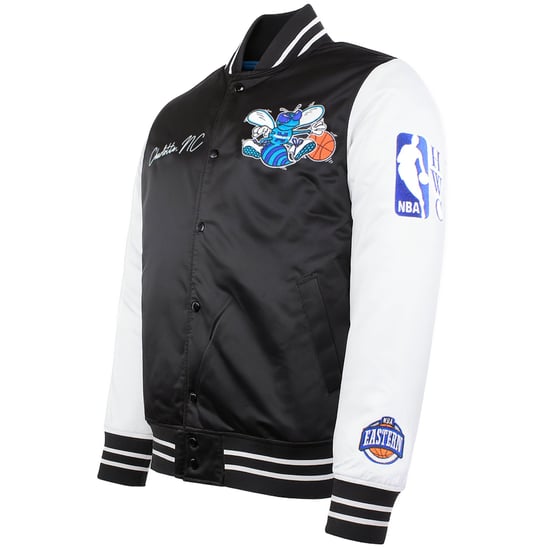 Mitchell & Ness NBA Charlotte Hornets Mens Satin Bomber Jacket - Image 3