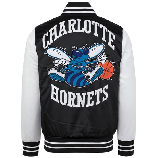 Mitchell & Ness NBA Charlotte Hornets Mens Satin Bomber Jacket - Image 4