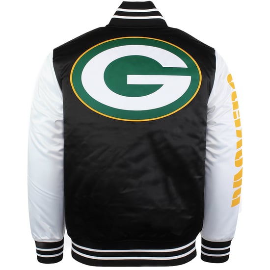 Mitchell & Ness NFL Green Bay Packers Mens Satin Bomber Jacket - Image 4