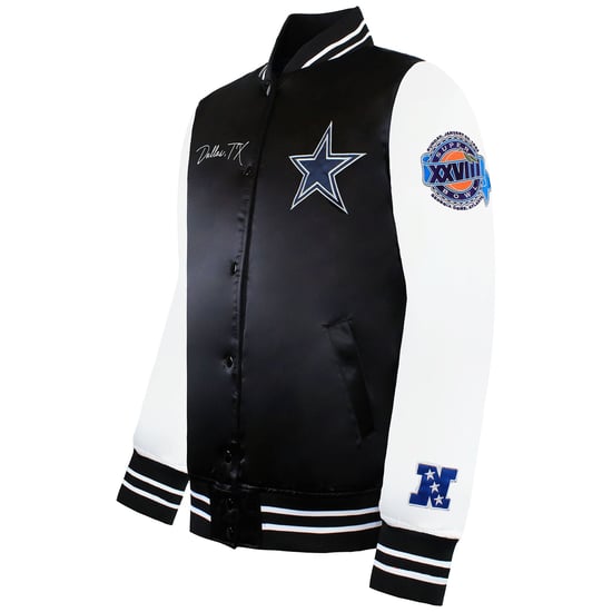 Mitchell & Ness NFL Dallas Cowboys Mens Satin Bomber Jacket - Image 3
