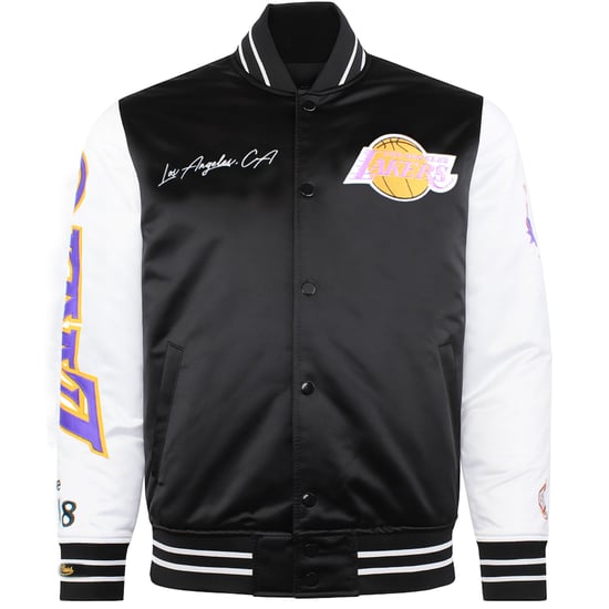 Mitchell & Ness NBA Los Angeles Lakers Mens Satin Bomber Jacket - Image 1