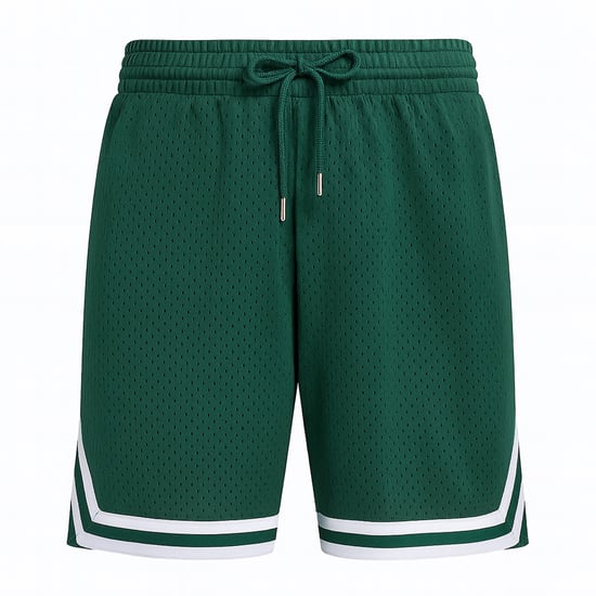 Mitchell & Ness Basic Mens Green Shorts - Image 1
