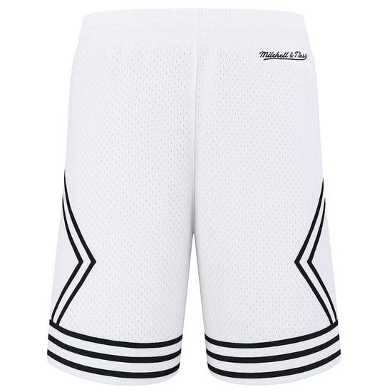Mitchell & Ness Branded Diamond Mens White Shorts - Image 2