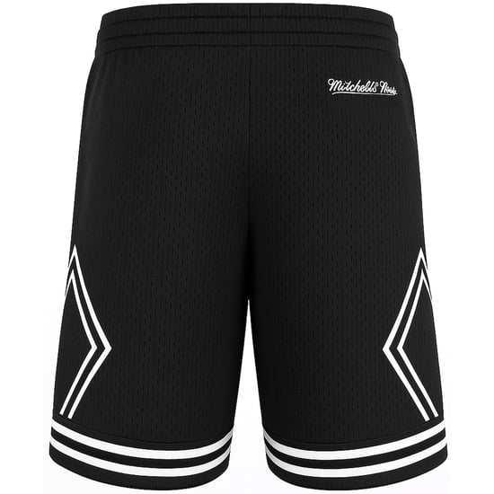 Mitchell & Ness Branded Diamond Mens Black Shorts - Image 2