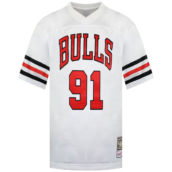 Mitchell & Ness NBA Chicago Bulls 91 Rodman Mens Audible Jersey - Image 1