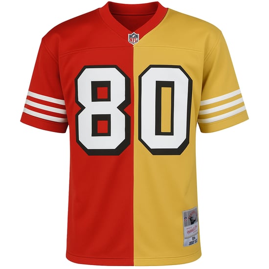 Mitchell & Ness NFL San Francisco 49ers 80 Rice Split Legacy Jersey - Image 1