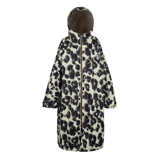 Regatta Unisex Adult Leopard Print Changing Robe (Multicoloured) - Image 1