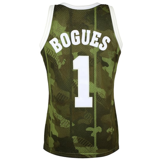 Mitchell & Ness NBA Charlotte Hornets 1 Bogues Swingman Jersey - Image 2