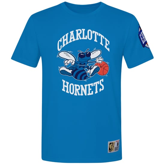 Mitchell & Ness NBA Charlotte Hornets Origins Mens Blue T-Shirt - Image 1