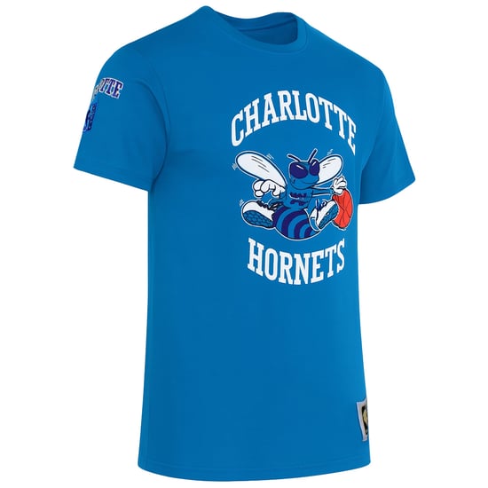 Mitchell & Ness NBA Charlotte Hornets Origins Mens Blue T-Shirt - Image 2