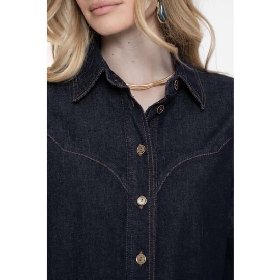 Geisha Blouse dark blue denim - Image 5