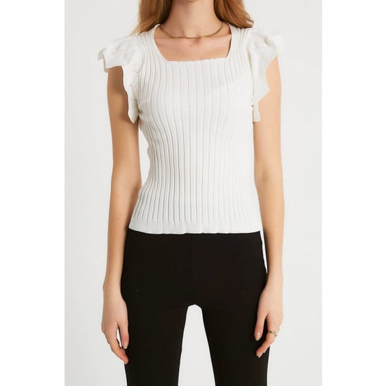 Robin-Collection Elastische ribstof top t93547 - Image 1