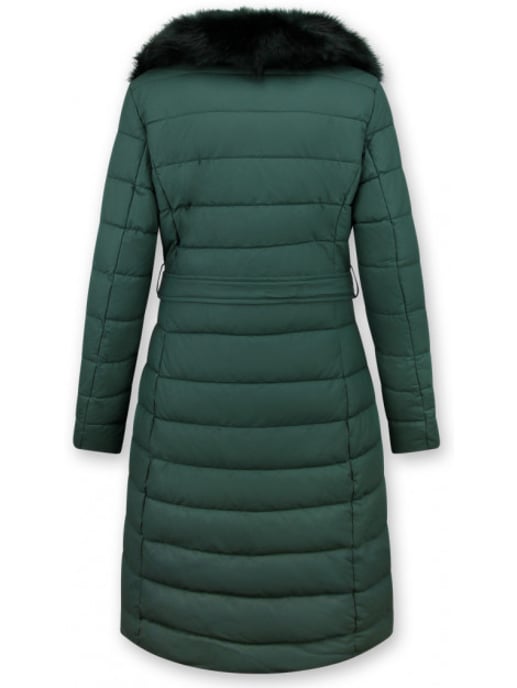 Gentile Bellini Lange winterjas parka met faux bontkraag - Image 1