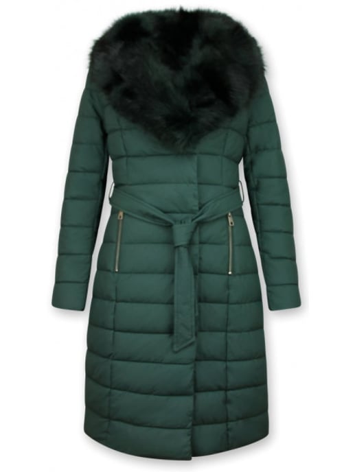 Gentile Bellini Lange winterjas parka met faux bontkraag - Image 2