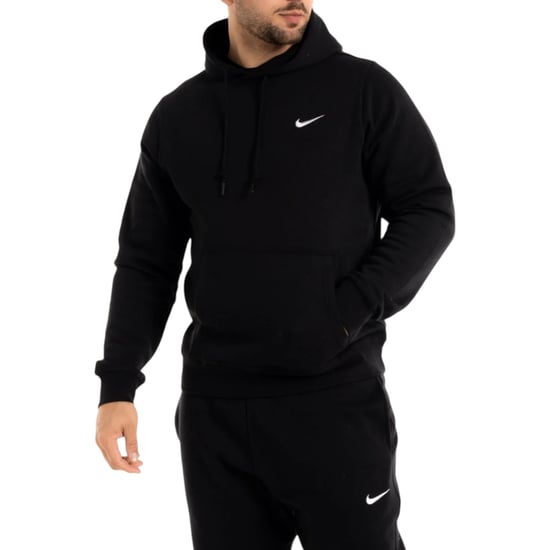 Nike Mens Fleece Hoodie Swoosh Logo Overhead Hoody Pullover Sweat - Image 2