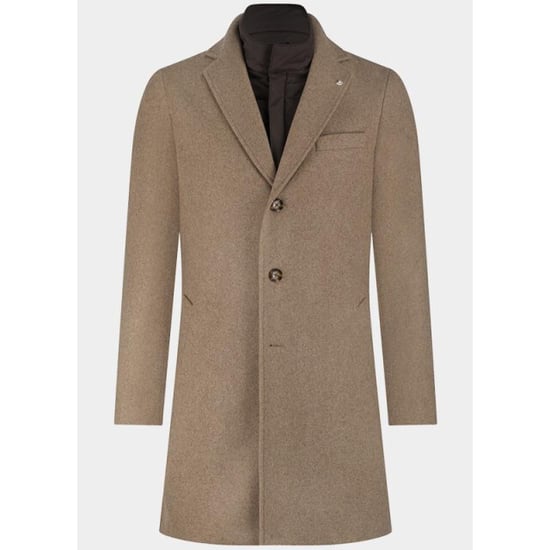 Bos Bright Blue Wollen jas igor wool coat 25301ig43bo/820 sand - Image 2