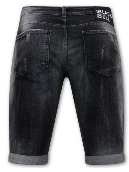 Local Fanatic Destroyed shorts with paint splatter slim fit - Image 5