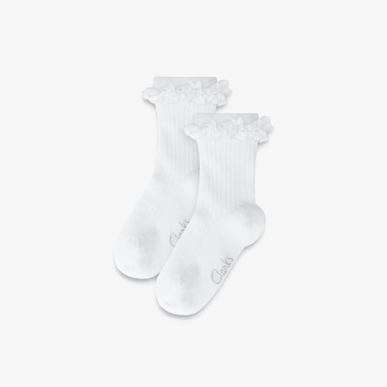 Frill Socks 2 Pack Infant Size 6-8.5 White Clothing - Image 1