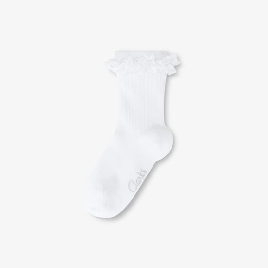 Frill Socks 2 Pack Infant Size 6-8.5 White Clothing - Image 2