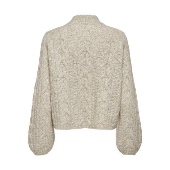 Jacqueline de Yong Jdysilja ls hn cable pullover knt beige - Image 3