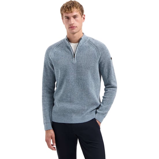 No Excess Pullover half zip 2 colored chenill dusty blue - Image 3