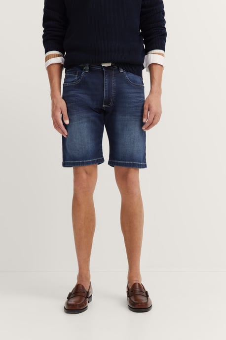 Bugatti Herren Jeans Bermuda in used-wash dessin - Image 1
