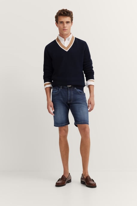 Bugatti Herren Jeans Bermuda in used-wash dessin - Image 4