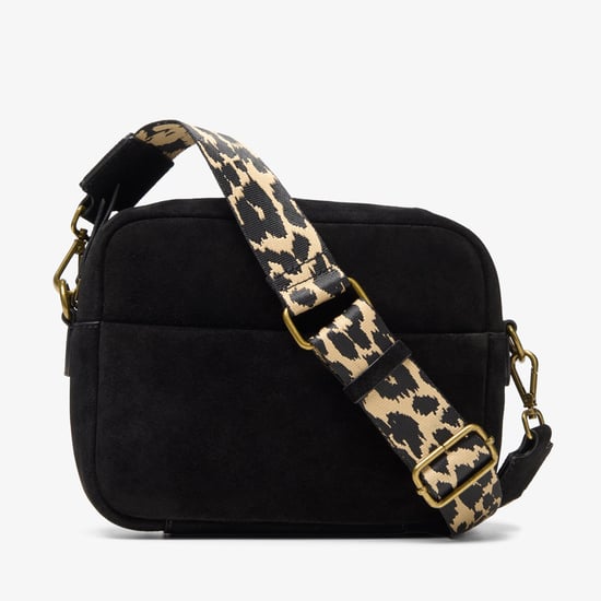 Kierra Strap Black Suede Bag - Image 1