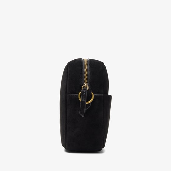 Kierra Strap Black Suede Bag - Image 3