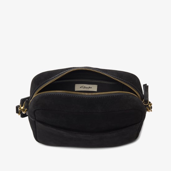 Kierra Strap Black Suede Bag - Image 4