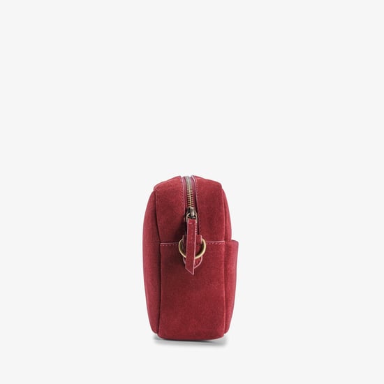 Kierra Strap Maroon Suede Bag - Image 3