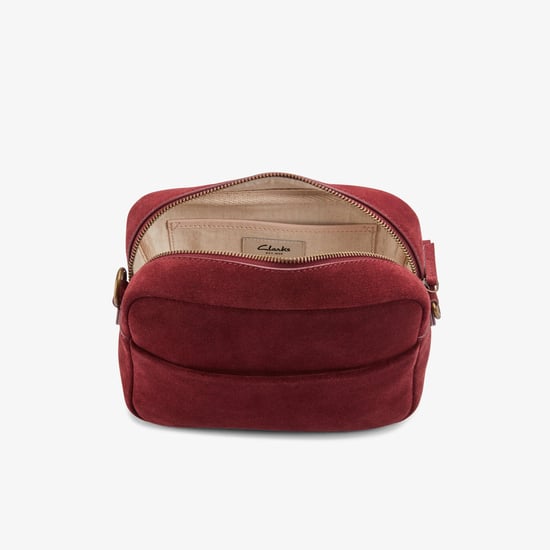 Kierra Strap Maroon Suede Bag - Image 4