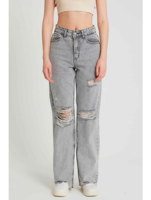 Robin-Collection Ribbed jeans high waist d83618 - Image 1