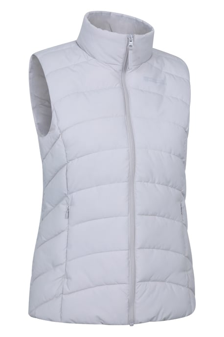 'Opal' Women's Padded Gilet with Front Pockets Winter Warm Rain Coat Ecru - Image 3