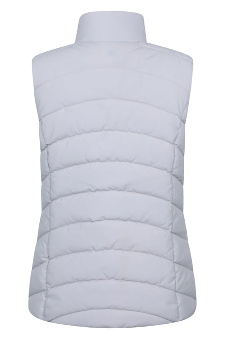 'Opal' Women's Padded Gilet with Front Pockets Winter Warm Rain Coat Ecru - Image 4